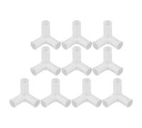 Amosfun Conector en T de 3 Vías para Armario, Plástico Reforzado, Diámetro Interior 12 Mm, 10 Piezas, Unión para Barra de Armario, Accesorio Multiusos para Organizador de Zapatos