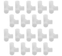 Amosfun Conectores de 3 Vías para Barra de Armario de Plástico 22 Mm, 20 Piezas, Accesorio para Zapatero y Armario Portátil, Herrajes para Muebles de Almacenamiento en Dormitorio