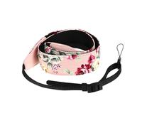 Amosfun Correa Ajustable para Ukelele con Gancho, Cinturón de Nailon Estilo Hawaiano, Hombro Cómodo y Resistente, Patrón Floral Rosa, Accesorio para Instrumentos Varios estilos