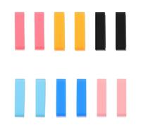 Amosfun Correa de Reloj de Silicona 12 Piezas, Anillos de Bucle Antideslizantes de 20 Cm, Presillas de Colores Negro, Azul Oscuro, Azul Claro, Rosa, Coral y Amarillo para Accesorios