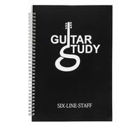 Amosfun Cuaderno de Partituras A4 para Guitarra Papel Resistente, Libro de Música Portátil Pauta de Seis Líneas y Cuadrículas de Acordes, Adecuado para Guitarristas y Estudiantes de