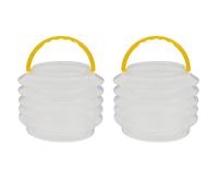 Amosfun Cubo Plegable Portátil para Lavar Pinceles de Artista, Transparente, Tamaño Pequeño, 2 Unidades, Cubo Multifunción para Estudiantes de Arte y Manualidades Infantiles