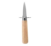 Amosfun Cuchillo Abre Ostras de Acero Inoxidable y Mango de Madera | Herramienta para Marisco, Abre Almejas y Conchas, Uso en Viaje y Barbacoa, Resistente al Desgaste