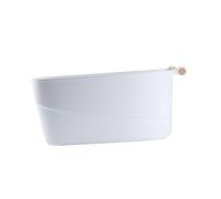Amosfun Cuenco para Manicura de Plástico Pp de Color Claro, Recipiente para Remojar Uñas, Cuenco Cuidado de Manos en Salón y Uso Profesional, Accesorio para Decoración y Quitaesmalte