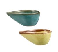 Amosfun Cuencos de Cerámica Seguros y Resistentes para Aceites Esenciales 2piezas Bandejas Aromáticas SPA y Salón de Masaje
