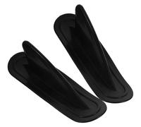 Amosfun de Aletas de para Aumentar Estabilidad y Control 2 Piezas PVC Negro Desmontable para Tabla de Surf y Bote Inflable en Deportes Acuáticos
