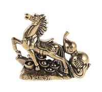 Amosfun decoración de la Estatua del Caballo Linda decoración de Escritorio de Caballo Light Brown