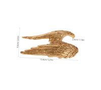 Amosfun Decoración de Pared Alas de Ángel Doradas Vintage Escultura Mural para Salón Dormitorio y Pasillo Cubre Imperfecciones con Acabado Lujoso