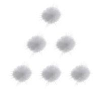 Amosfun Decoraciones de Uñas Desmontables 6 Piezas Bolas Esponjosas de Color Claro para Manicura DIY Accesorio Creativo Fácil de Cambiar Look para Niñas y Mujeres