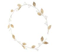 Amosfun Diadema Artesanal de Aleación Hojas y Cadena Flexible, Accesorio Cabello Elegante Adecuado para Bodas y Ceremonias