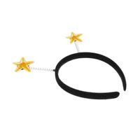 Amosfun Diadema de Estrella Amarilla para Mujer y Niña, Diadema Creativa de Tela Decoración de Estrellas, Accesorio Cabello Adecuado para Fiestas, Cumpleaños y Bodas