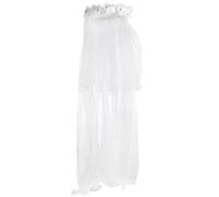 Amosfun Diadema de Guirnalda Floral con Velo de Color Claro para Niñas Accesorio Cabello Tamaño Único Elegante para Bodas y Fiestas