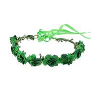 Amosfun Diadema de Guirnalda Verde para Mujer Flores de Tela Realistas, Ligera y Cómoda, Adecuado para Fiestas del Día de San Patricio y Otras Ocasiones