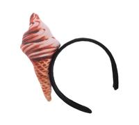 Amosfun Diadema De Helado Para Niñas Adorable Tocado De Cono De Helado Banda Cabello De Fiesta Creativa Decoración Cabello De Cumpleaños