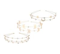 Amosfun Diadema de Metal Multicapa Estrellas y Luna, 3 Piezas Tocado Brillante para Mujer y Niñas, Accesorios Cabello de Moda para Boda, Fiesta y Uso Diario
