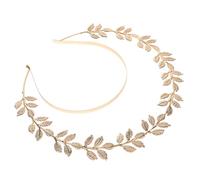 Amosfun Diadema de Novia Barroca Perlas Doradas, Tocado Vintage para Bodas y Fiestas, Tiara Elegante para Dama de Honor, Accesorio de Pelo para Eventos Obsequios