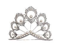 Amosfun Diadema de Perlas de Cristal en Color, Tocado Nupcial Ligero y Duradero, Accesorio para Cabello de Boda y Eventos Obsequios, Adecuado para Novia y Dama de Honor
