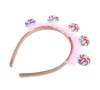 Amosfun Diadema De Piruleta Diadema De Dulces De Navidad Tiara Comida Aro De Pelo Tocado Favores De Fiesta Para Fiesta De Festival De Halloween Niños Niña Disfraz De Princesa
