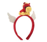 Amosfun Diadema Festiva de Caballo Alas de Peluche, Accesorios para Cosplay y Disfraz de Animales del Zodíaco, Diadema de Carnaval Adultos, 18 Piezas para Fiestas y Cumpleaños