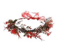 Amosfun Diadema Navideña con Frutos Rojos Simulados, Tocado Floral para Mujer, Guirnalda Roja para Bodas y Fiestas, Accesorio Cabello Versátil para Sesiones de Fotos y Celebraciones