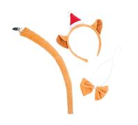 Amosfun Diadema Navideña De Gato Con Orejas De Peluche Gorro De Papá Noel y Pajarita Para Fiestas De Cosplay y Decoración De Vacaciones Para Adultos