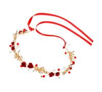 Amosfun Diadema para Mujer Diseño de Flores, Cómoda y Ajustable, Hecha de Aleación y Perlas, Adecuado para Bodas y Cumpleaños, Ligera y Elegante