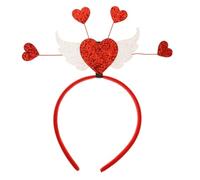Amosfun Diadema Romántica de San Valentín Diseño de Corazón y Alas de Ángel Ligera y Cómoda Accesorio para Cabello en Bodas Fiestas y Eventos Obsequios Decoración Femenina Pelo