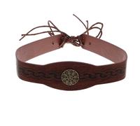 Amosfun Diadema Vikinga Retro de Poliuretano Marrón, Accesorio Medieval Arqueado para Mujer, Tocado Renacentista para Disfraces y Fiestas Temáticas, Decoración Cabello Histórico