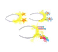Amosfun Diademas de Fiesta Iluminadas LED 3 Piezas Estrellas y Oropel Adultos, Accesorios para Cabello, Diadema de Caja de Obsequio, para Cumpleaños y Celebraciones Nocturnas