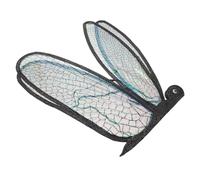 Amosfun Disfraz Alas de Libélula Negras para Adulto, Accesorio de Cosplay Ligero y Reutilizable, para Fiestas, Espectáculos y Disfraces Temáticos de Fantasía