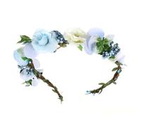 Amosfun Elegante Diadema de Flores para Boda y Fotografía, Accesorio de Seda y Gasa para Novia y Novio en Viaje o Día de Acción de Gracias