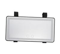 Amosfun Espejo Maquillaje Coche LED Táctil con Luz de Toque Espejo Decorativo Visera Fácil Instalación Accesorio Cosmético Automóvil Elegante Negro