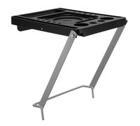 Amosfun Estante para Herramientas Auxiliar de Escalera Plegable Negro Plataforma Antideslizante de Plástico y Hierro para Renovación y Limpieza