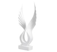 Amosfun Estatua De ala De Ángel De Resina Blanca Adorno Decorativo para Mesa Sala De Dormitorio y Mueble De Vino