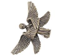 Amosfun Estatua de Ángel de Seis Alas de Latón Macizo para Decoración de Escritorio, Figura Artesanal Vintage de Cupido en Bronce, Tamaño Pequeño para Decoración Interior