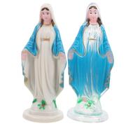 Amosfun Estatua De María Resina Artesanía De Resina Figura Estatua De La Virgen María Decoración Decoración del Hogar