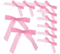 Amosfun Etiquetas Decorativas para Copas de Vino Lazos de Tela Rosa 25 CM 12 Unidades en 2 Juegos Marcadores de Bebida Reutilizables para Bodas Fiestas y Decoración Navideña