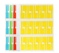 Amosfun Etiquetas para Cables Autoadhesivas Impermeables 20 Hojas A4 600 Pegatinas en Colores, para Identificación y Organización de Cables en Oficina y Hogar