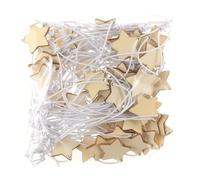 Amosfun Etiquetas para Decorar Botellas De Vino De Madera 50 Unidades 5 Puntas Beige Colgantes Rústicas para Manualidades Fiesta Hogar Decoración