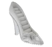 Amosfun Expositor para Pendientes de Resina Forma de Tacón Alto Plata, Soporte Decorativo 14x5x12 Cm para Joyería y Mostrador de Tienda, Porta Pendientes para Exhibición y Organización