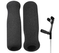 Amosfun Fundas de Espuma para Muletas Y Andadores 2 Unidades, Protectores Antideslizantes de Nbr, Agarre Ergonómico para Bastones, Sillas de Ruedas Y Carritos, Adaptación Universal, Negro