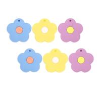 Amosfun Fundas de Silicona para Llaves Diseño de Flor, Set de 6 Piezas Multicolor (morado, Azul y Amarillo), Tapas Protectoras para Llaves de Casa, Prácticas y Reutilizables