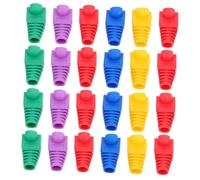 Amosfun Fundas Protectoras De Conector Ethernet Cat5 Cat6 Cat7 para Gestión De Cables, Cubiertas De Alambre para Redes Mixtas, Uso Profesional, Color Surtido, Paquete De 50 Unidades