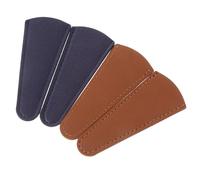Amosfun Fundas Protectoras para Tijeras de Cuero, Set 4 Piezas (azul X2 Amarillo X2), Funda para Tijeras de Bordado, Protección Segura para Manualidades y Costura