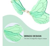 Amosfun Gafas Decorativas Forma de Alas de Libélula Color Verde 1 Unidad para Fiestas y Fotos Accesorio Ligero y Original para Eventos y Celebraciones