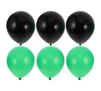 Amosfun Globos de Látex 10 Pulgadas Verdes y Negros, 30 Piezas (20 Negros y 10 Verdes), Juego para Decoración de Cumpleaños, Bodas y Celebraciones, Suministros para Fiestas y Shower