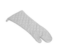 Amosfun Guantes de Horno Resistentes al Calor de Algodón Plata, Extra Largos de 58 Cm, Multiusos para Cocina y Barbacoa, Protección Segura para Hornear y Asar
