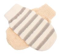 Amosfun Guantes Exfoliantes de Baño 2 Piezas de Lino Diseño Ergonómico, Doble Cara, Tamaño 22x12 Cm y 21x11 Cm, para Masaje y Limpieza Corporal, Cuidado de Piel Seca y Grasa, Uso Diario
