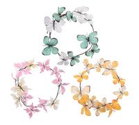 Amosfun Guirnalda Colgante de 3 Piezas Mariposas de Plástico y Alambre, Decoración de Enredadera sin Marchitar para Bodas y Paredes, Estilo Jardín Artístico
