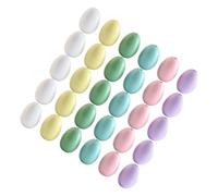 Amosfun Guirnalda de Cuentas de Madera DIY 60 Pcs Forma de Huevo Multicolor, Cuentas Artesanales para Manualidades, Pulseras y Collares, Accesorio Creativo para Joyería y Color Aleatorio